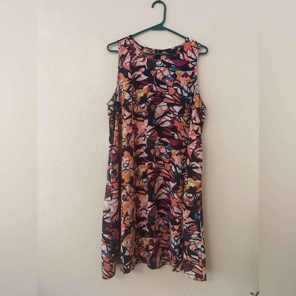 Halogen Floral Print Sleeveless Dress